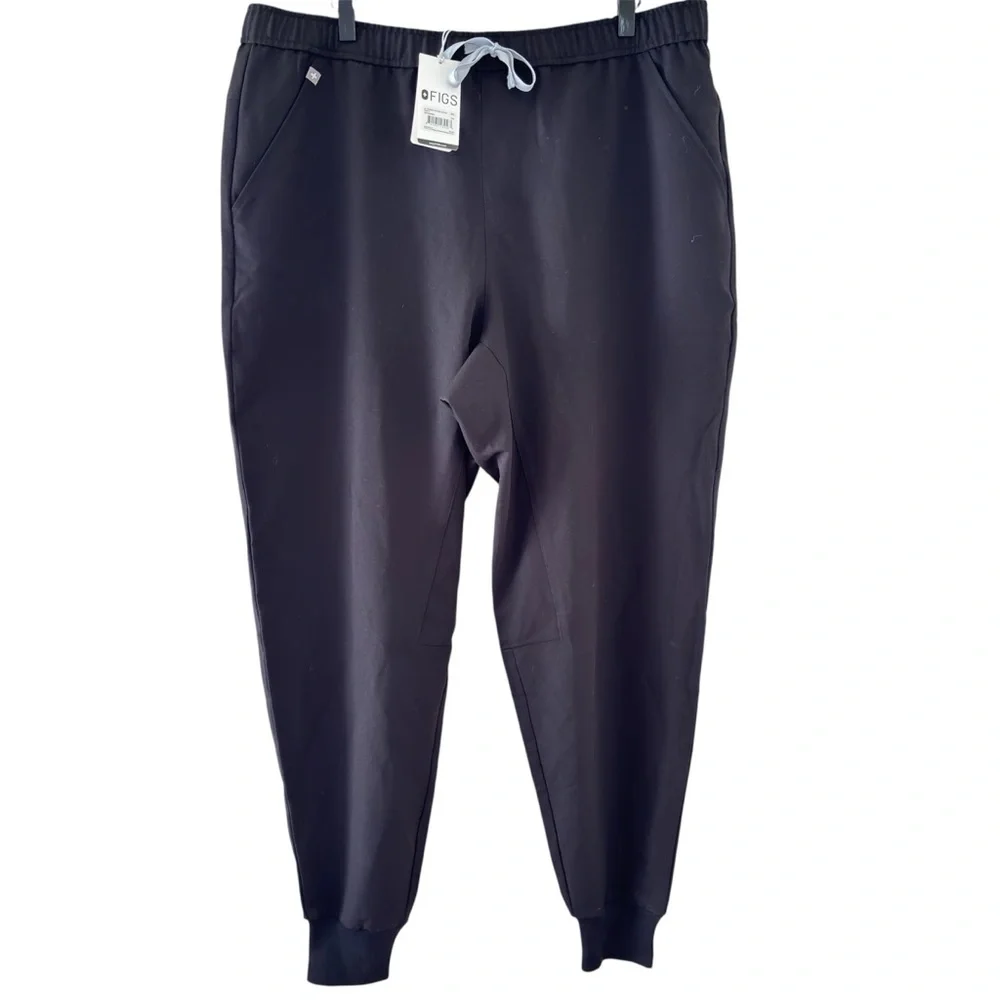 NWT FIGS Men’s Tansen Jogger Scrub Black Size 2XL